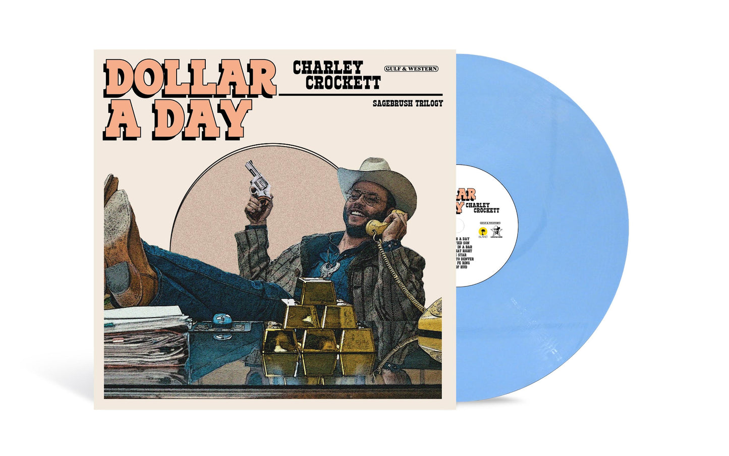 Charley Crockett- Dollar A Day (Indie Exclusive Pale Cornflower Blue Vinyl) - VINYL