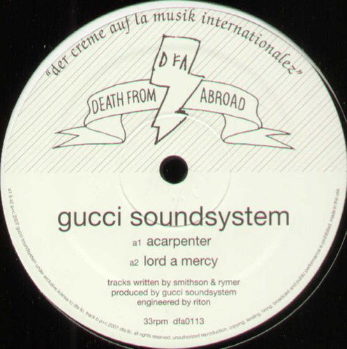 Gucci Soundsystem- Acarpenter - VINYL
