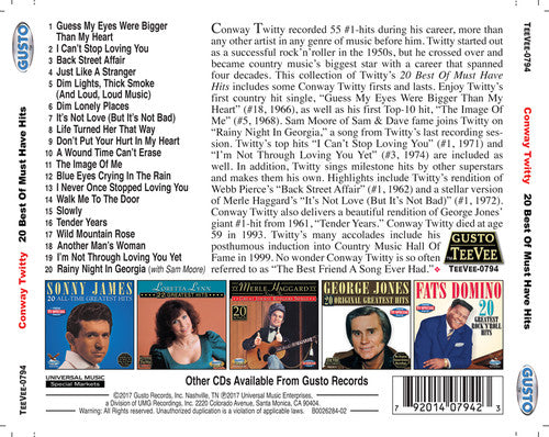 Conway Twitty: 20 Best Of Must Have Hits \ CD
