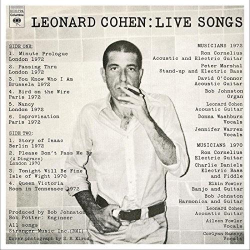 Leonard Cohen- Leonard Cohen: Live Songs - VINYL