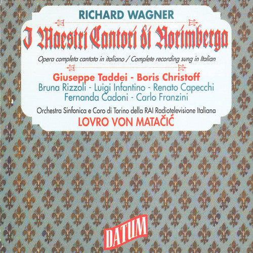 Wagner / Taddei / Torino: Maestri Cantori Di Norimberga \ CD