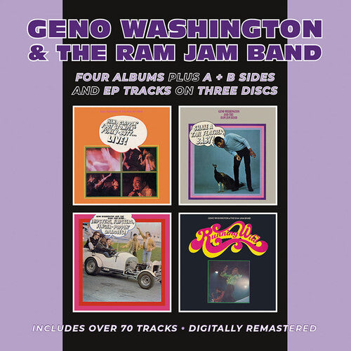 Washington, Geno & the Ram Jam Band: Hand Clappin' Foot Stompin' Funky-Butt... Live! / Shake A Tail Feather/ Hipsters, Flipsters, Finger-Poppin' Daddies! / Running Wild Plus A &B Sides & EP Tracks \ CD