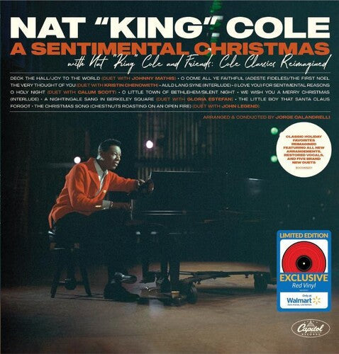 Nat King Cole- A Sentimental Christmas with Nat King Cole and Friends: Cole Classics Reimagined (Red Vinyl) - VINYL