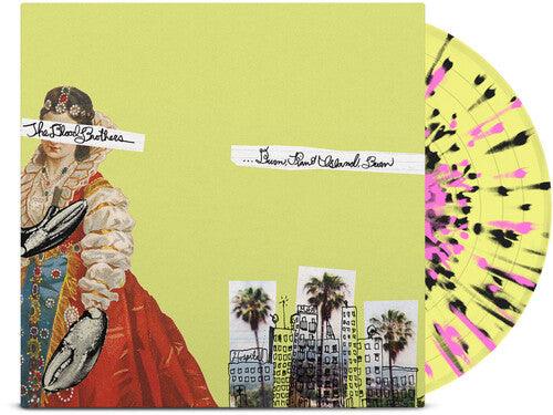 The Blood Brothers- Burn, Piano Island, Burn (Deluxe Ed.) Yellow w/Pink & Black Splatter - VINYL