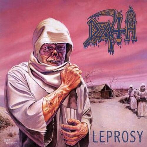Death- Leprosy (Hot Pink, Bone White and Blue Jay Tri Color Merge with Splatter) - VINYL