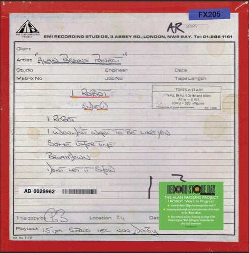 Alan Parsons- I Robot (work In Progress) -RSD25 - VINYL