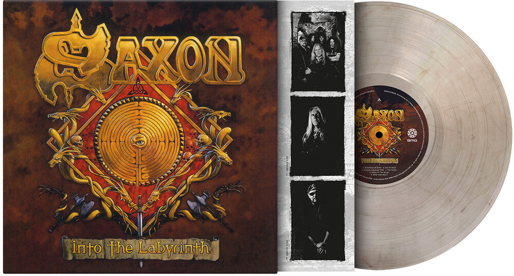 Saxon- Into The Labyrinth - Limited 180-Gram Crystal Clear & Black Marble Colored Vinyl - VINYL