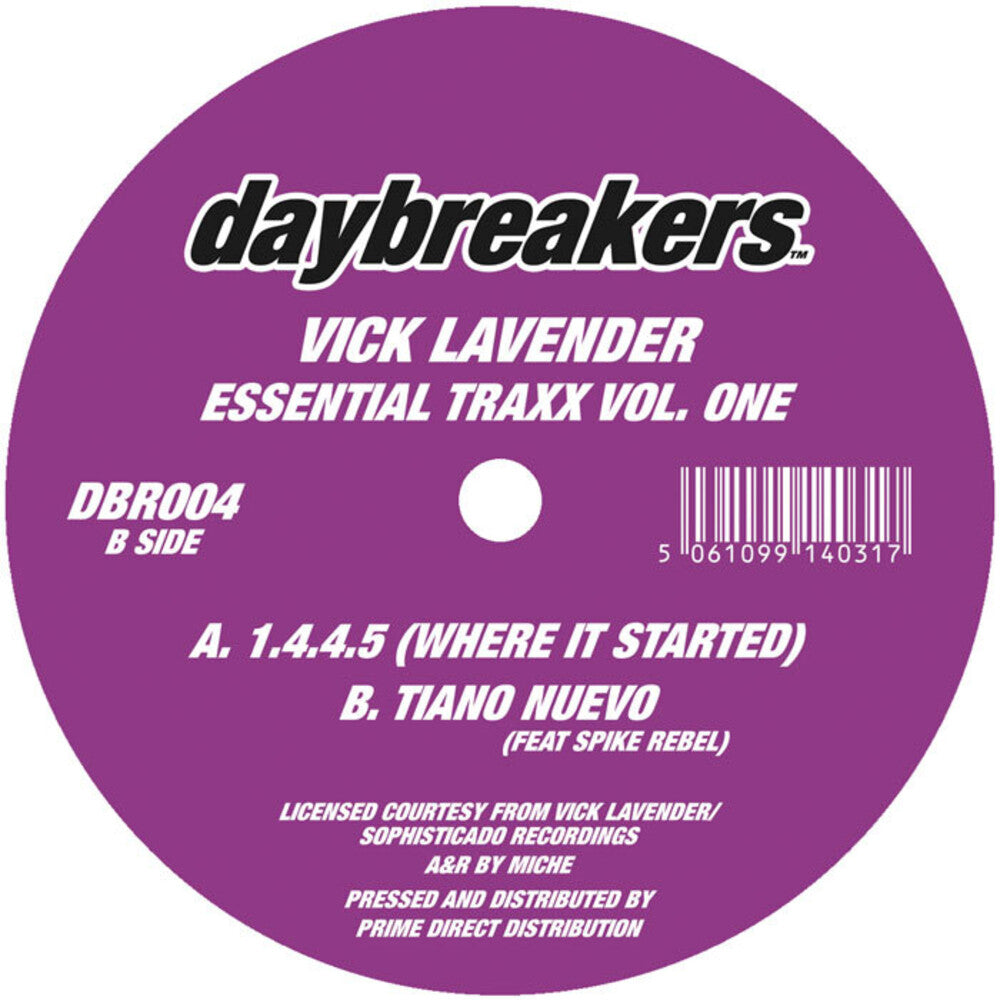 Vick Lavender- Essential Traxx Vol. 1 - VINYL