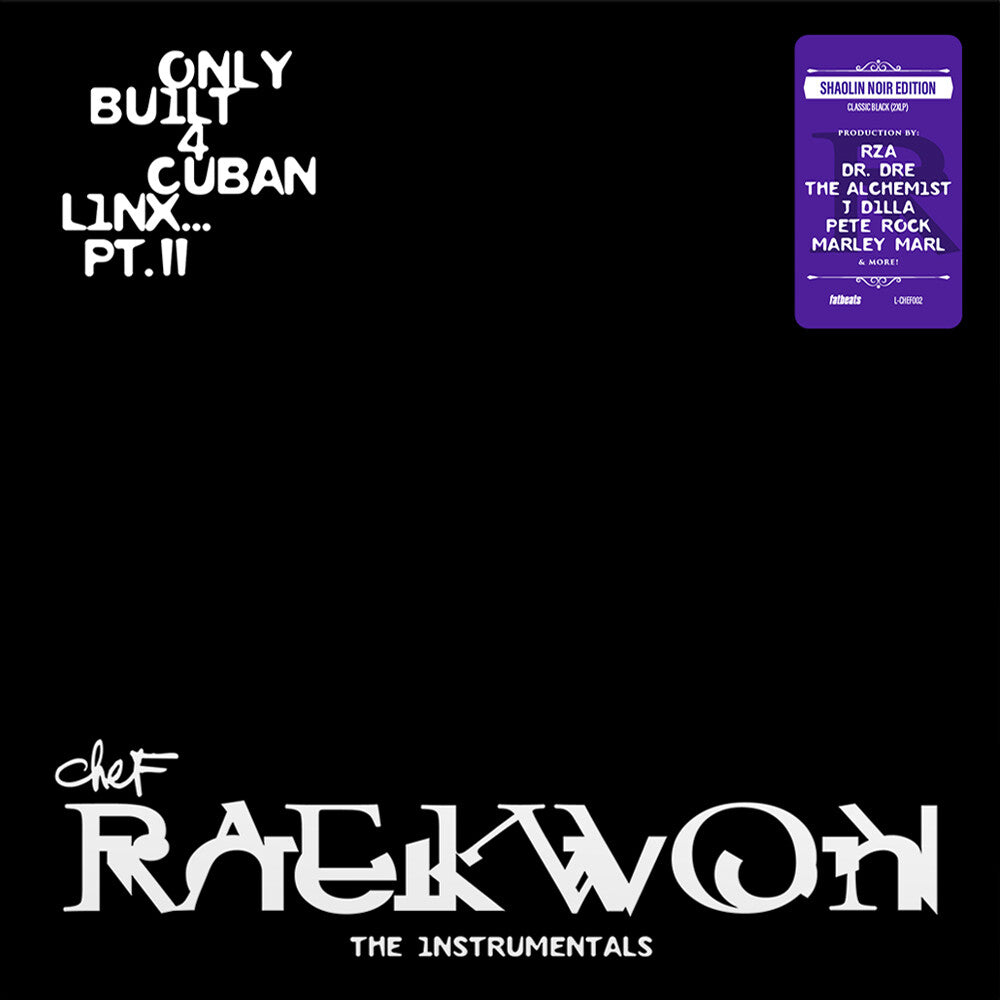 Raekwon- Only Built 4 Cuban Linx... Pt. II - THE INSTRUMENTALS, Shaolin Noir Edition (Black 2LP) - VINYL