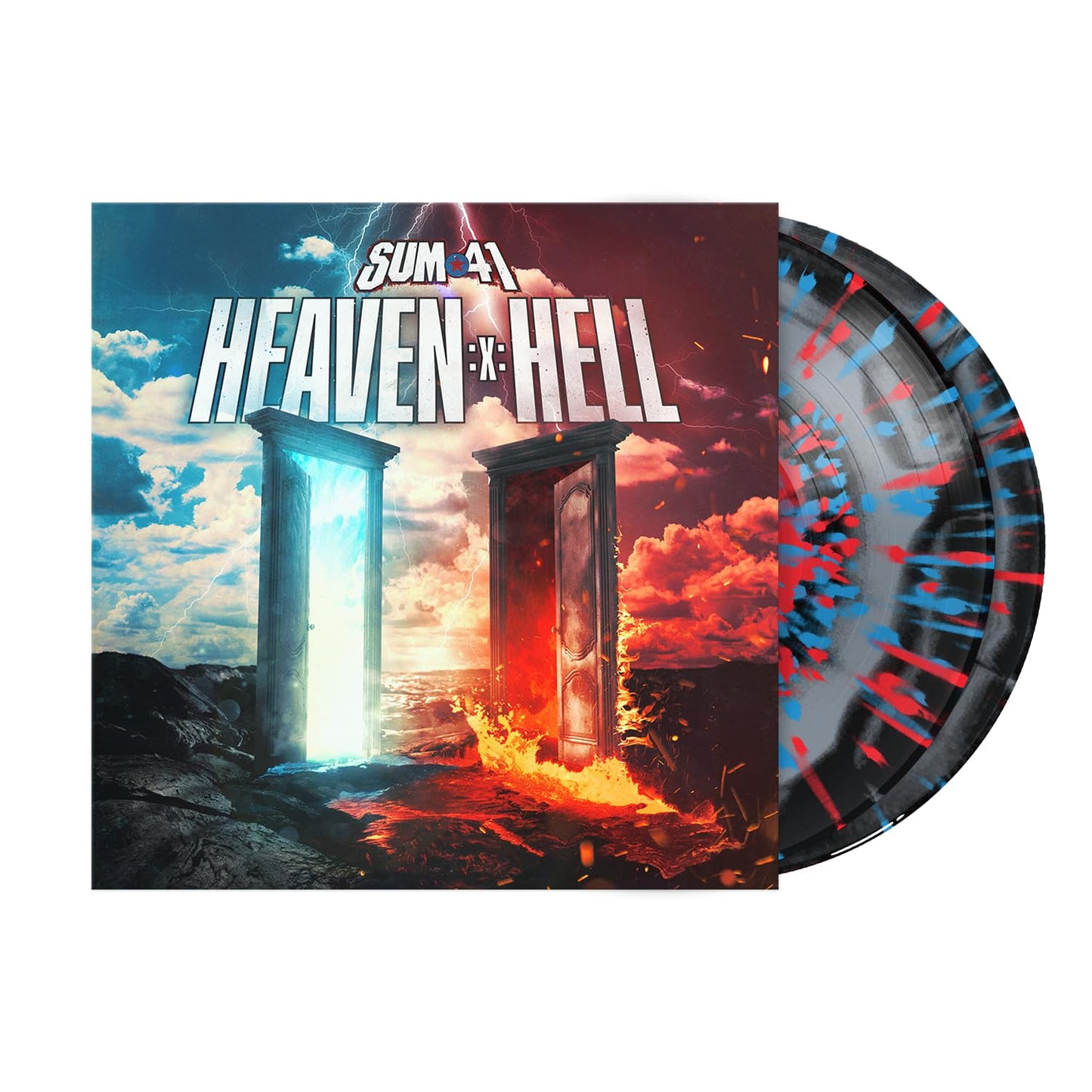 Sum 41- Heaven :X: Hell (Black/Gray Smush w/ Red & Blue Splatter Vinyl) - VINYL