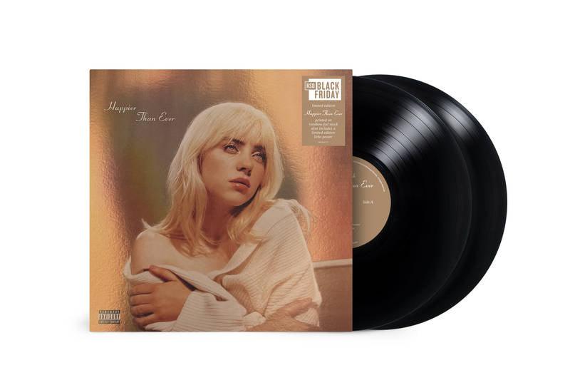 Billie Eilish- Happier Than Ever (Recycled Black w/ Litho Poster) -BF22 - VINYL
