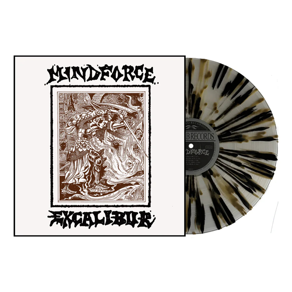 Mindforce- Excalibur (Clear w/Black & Gold Splatter Vinyl) - VINYL