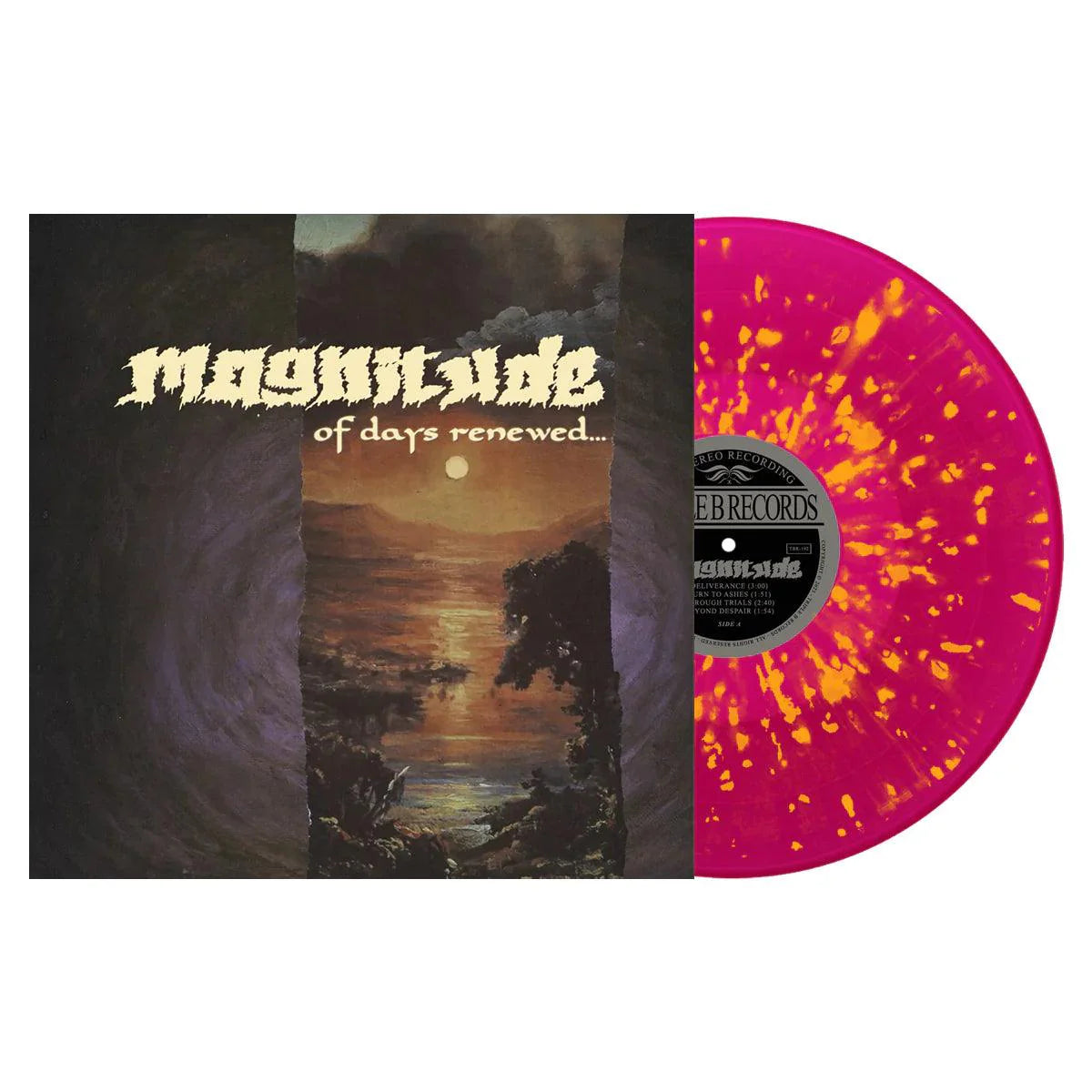 Magnitude- Of Days Renewed... (Clear Purple w/Orange Splatter) - VINYL