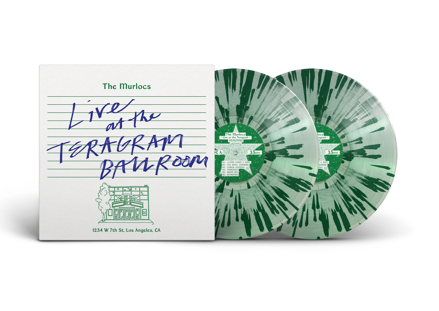 The Murlocs (King Gizzard)- Live At The Teragram Ballroom (Coke Bottle Clear w/ Evergreen Splatter) - VINYL