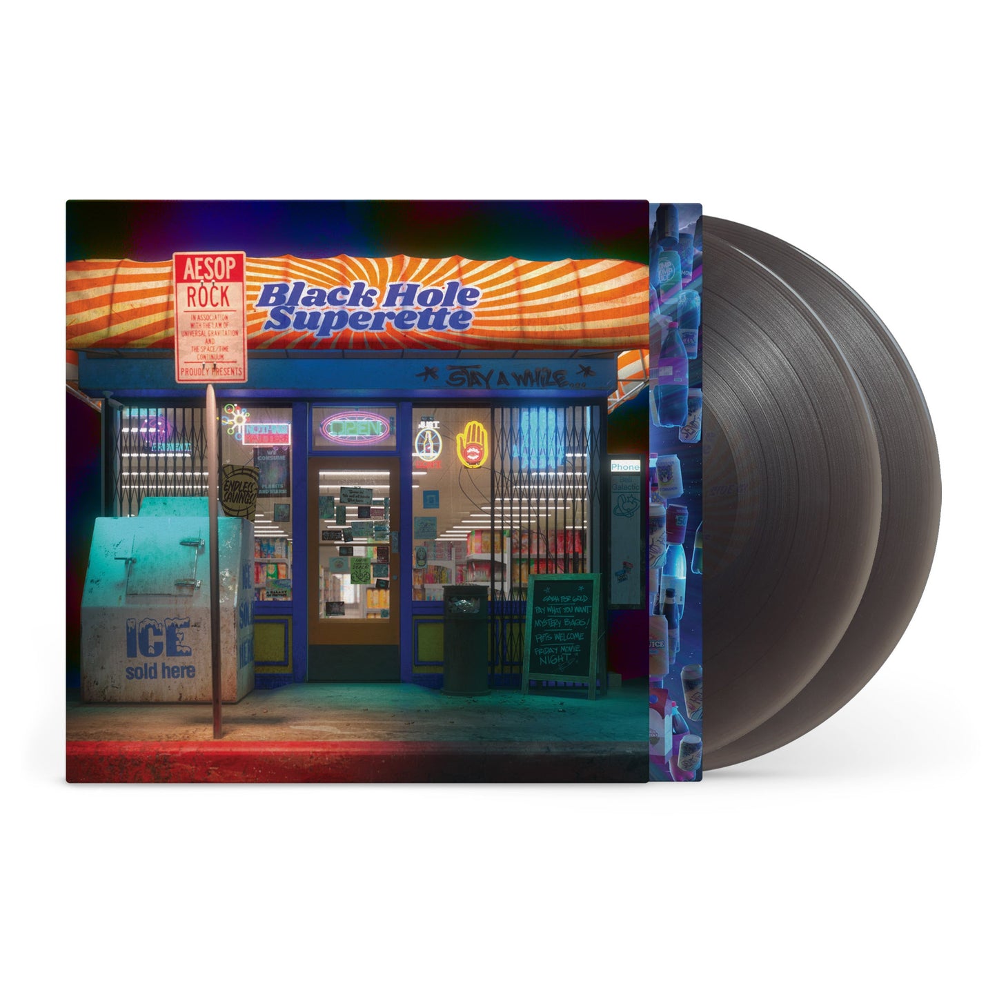 Aesop Rock- Black Hole Superette (Black Ice 2LP & Rainbow Foil Jacket) - VINYL