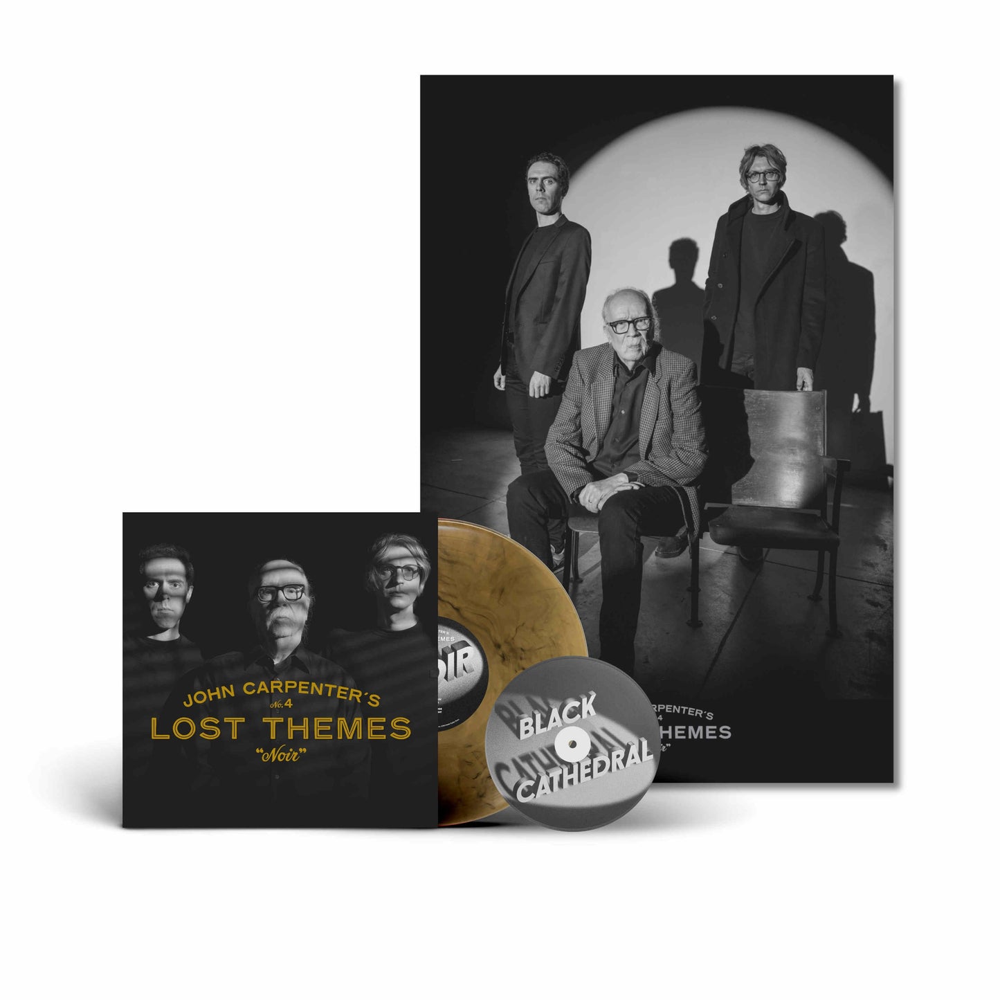 John Carpenter, Cody Carpenter & Daniel Davies- Lost Themes IV: Noir (Tan & Black Marble Vinyl LP+7") - VINYL