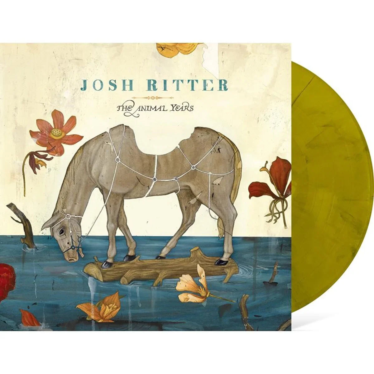 Josh Ritter- Animal Years (Limited Edition Opaque Yellow w/ Black Swirl Vinyl) - VINYL