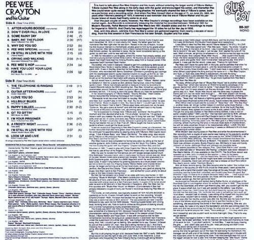 Pee Wee Crayton: After Hours Boogie \ LP