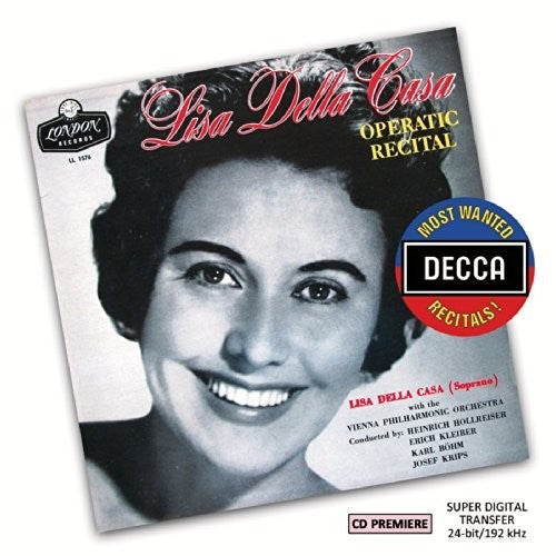 Casa / Hollreiser / Wiener Philharmoniker: Most Wanted Recitals: Lisa Della Casa - Operatic  \ CD