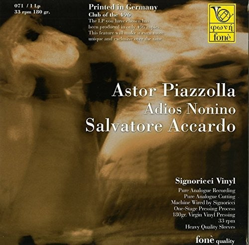 Salvatore Accardo: Astor Piazzola Adios Nonino \ LP
