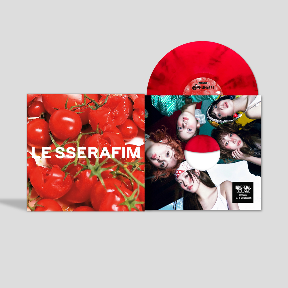 LE SSERAFIM- 1st Single Album 'SPAGHETTI' (Indie Exclusive Vinyl) [Tomato Red + Photocards] - VINYL