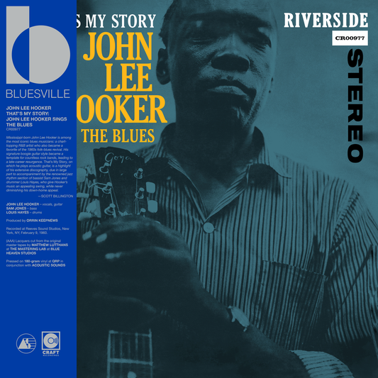 John Lee Hooker- That's My Story: John Lee Hooker Sings The Blues (Bluesville Acoustic Sounds Series) [180g Black Vinyl - paper wrapped] - VINYL