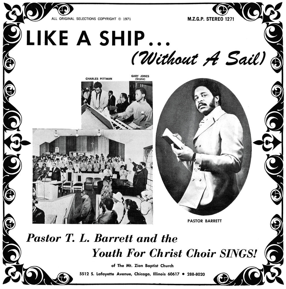 Pastor Barrett  T.L. / Youth For Christ Choir- Like A Ship (Without A Sail) - VINYL