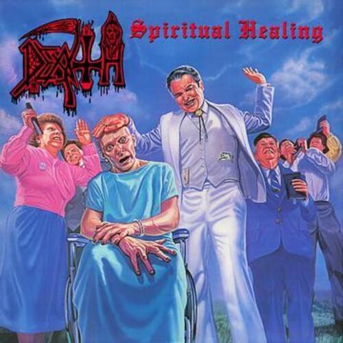 Death- Spiritual Healing (Red, Cyan Blue and Black Tri Color Merge with Splatter) - VINYL
