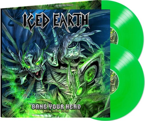 Iced Earth- Bang Your Head - Green - VINYL