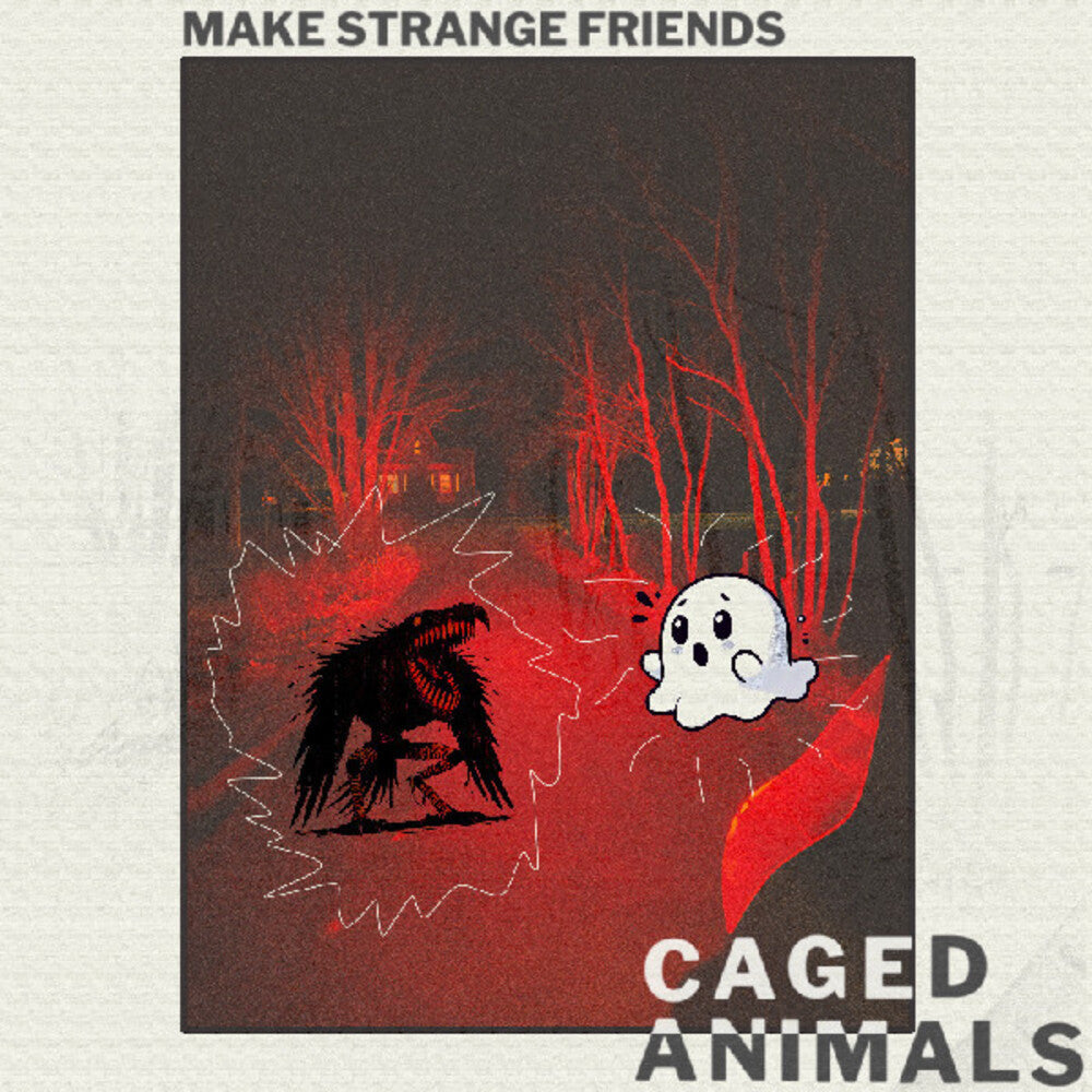 Caged Animals- Make Strange Friends [Clear Vinyl] (Red) [Download Included] - VINYL