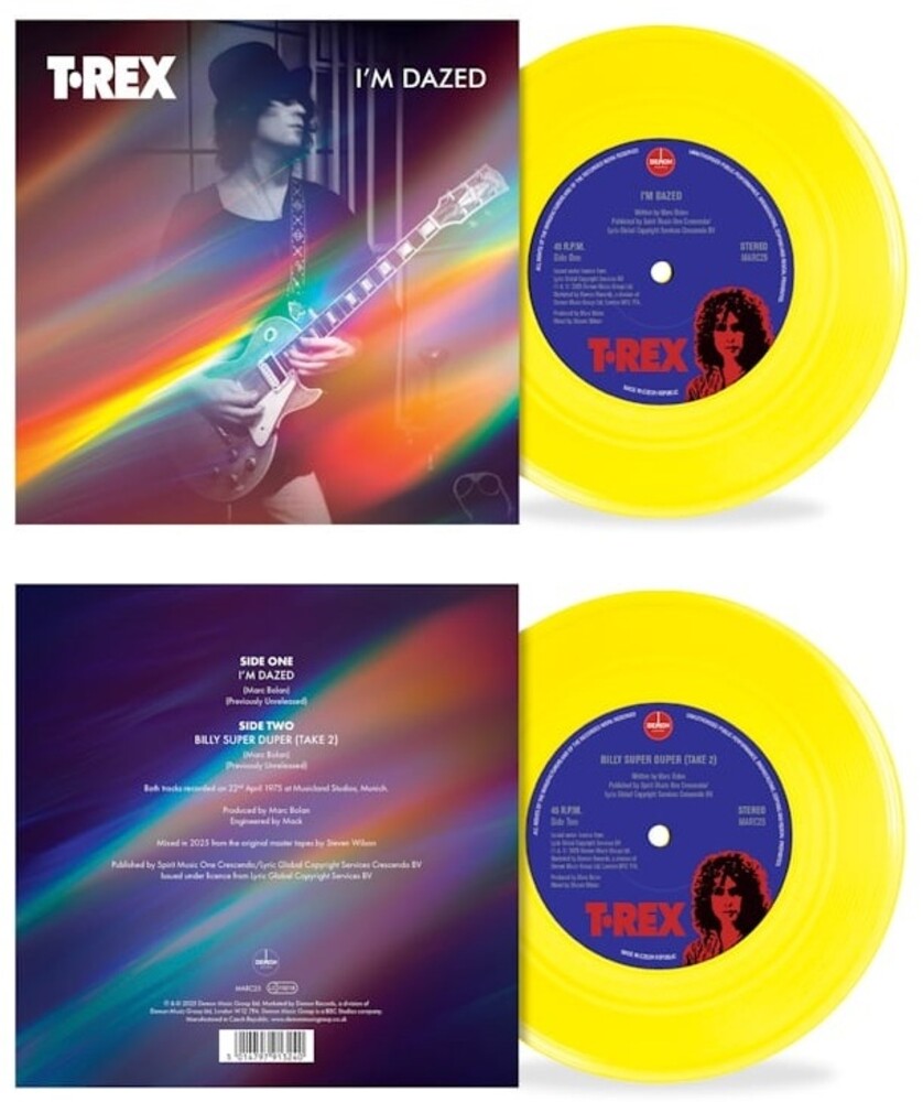T.Rex- I'm Dazed / Billy Super Duper - Yellow Vinyl (Ylw) - VINYL