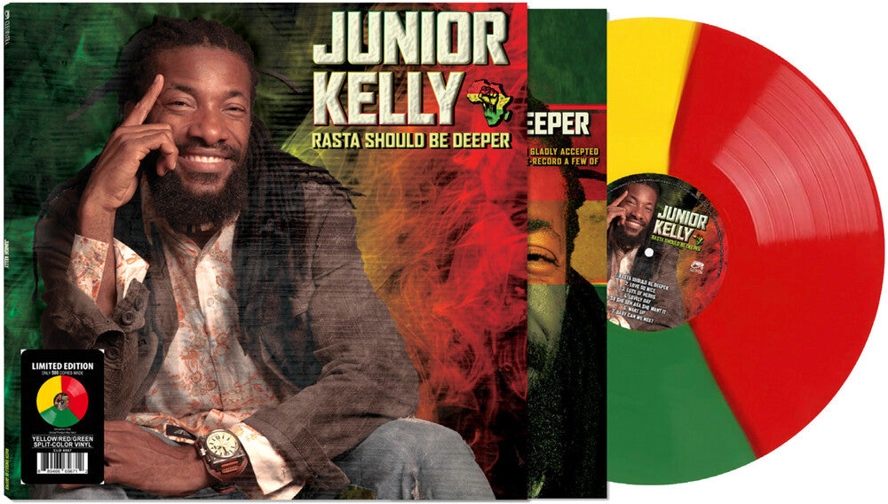 Junior Kelly- Rasta Should Be Deeper [YELLOW/GREEN/RED SPLIT LP] - VINYL