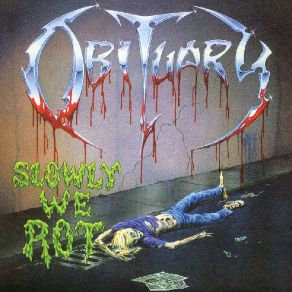 Obituary- Slowly We Rot (Bonus Tracks) (Corpse Blue w/ Blood Splatter Vinyl) - VINYL