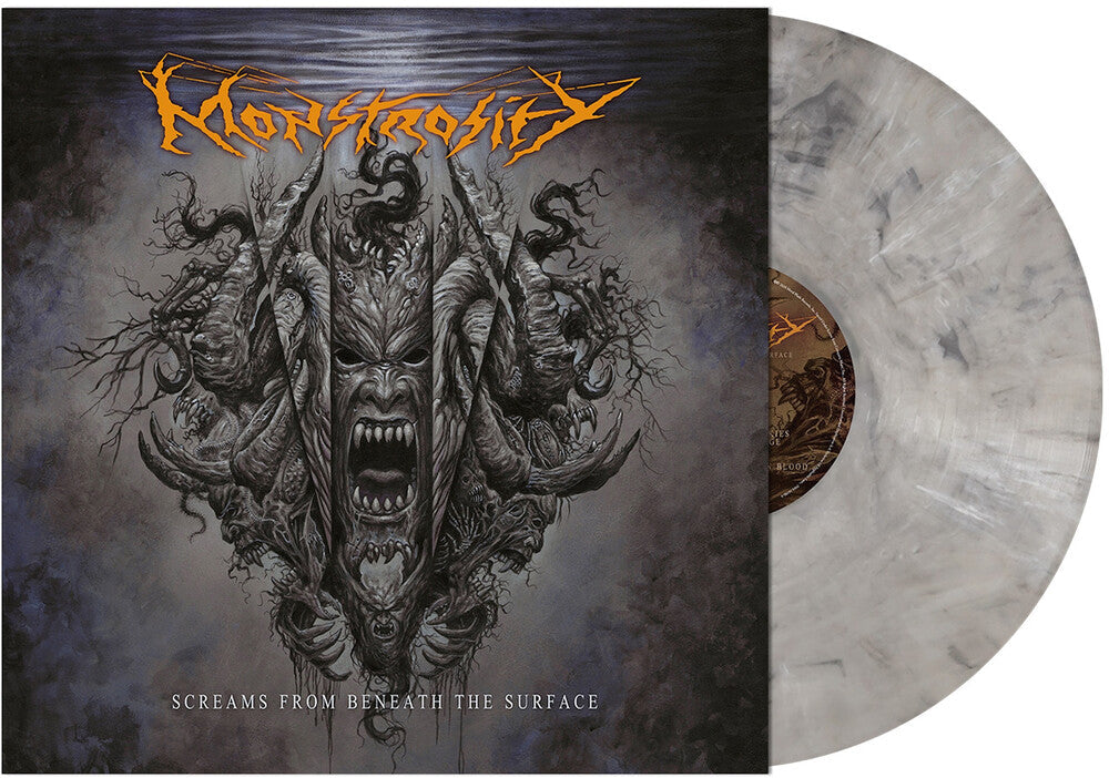 Monstrosity- Screams from Beneath the Surface [Gray Marbled] - VINYL