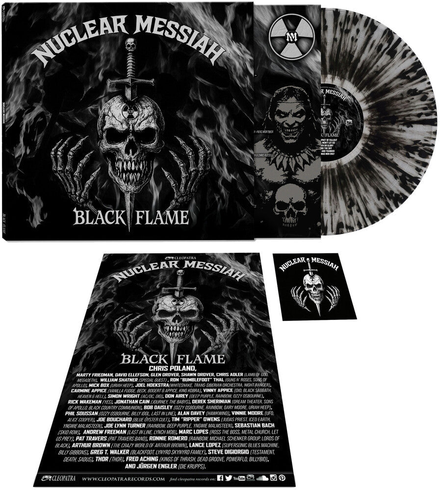 Nuclear Messiah- Black Flame [CLEAR/SILVER/BLACK SPLATTER] - VINYL
