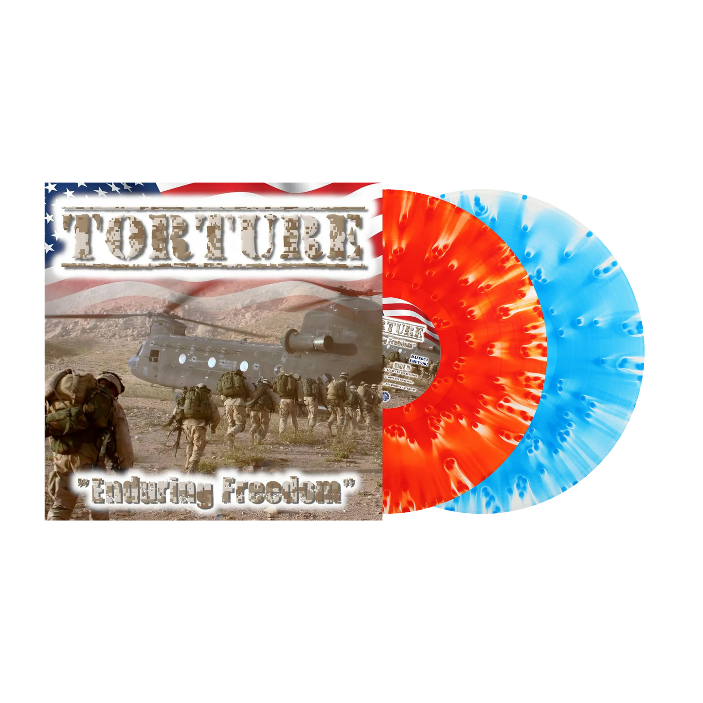 Torture- Enduring Freedom (Cloudy Red, Cloudy Blue Vinyl) (DAZE Records) - VINYL