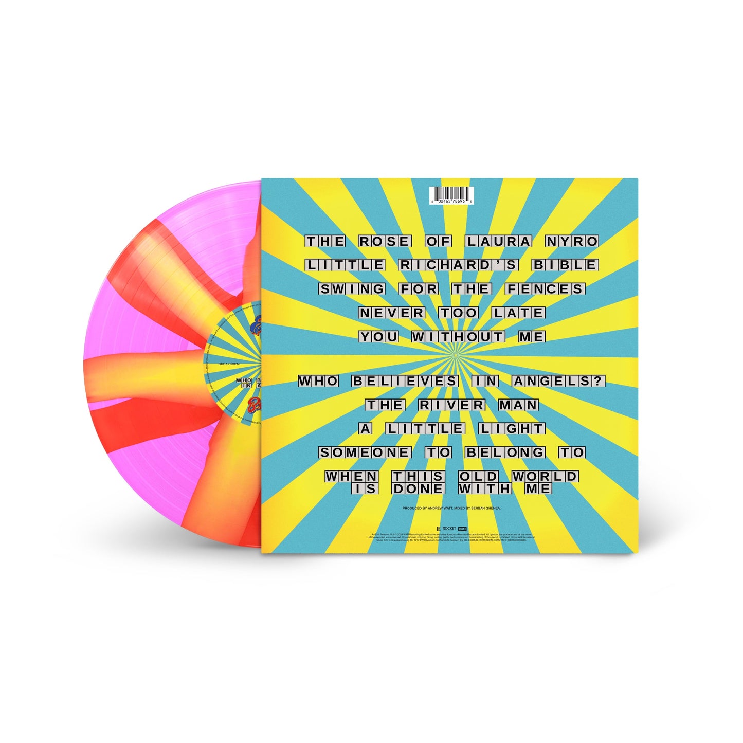 Elton John & Brandi Carlile- Who Believes in Angels? [Pink Spiral LP] (Indie Exclusive Vinyl) (DAMAGED) - VINYL