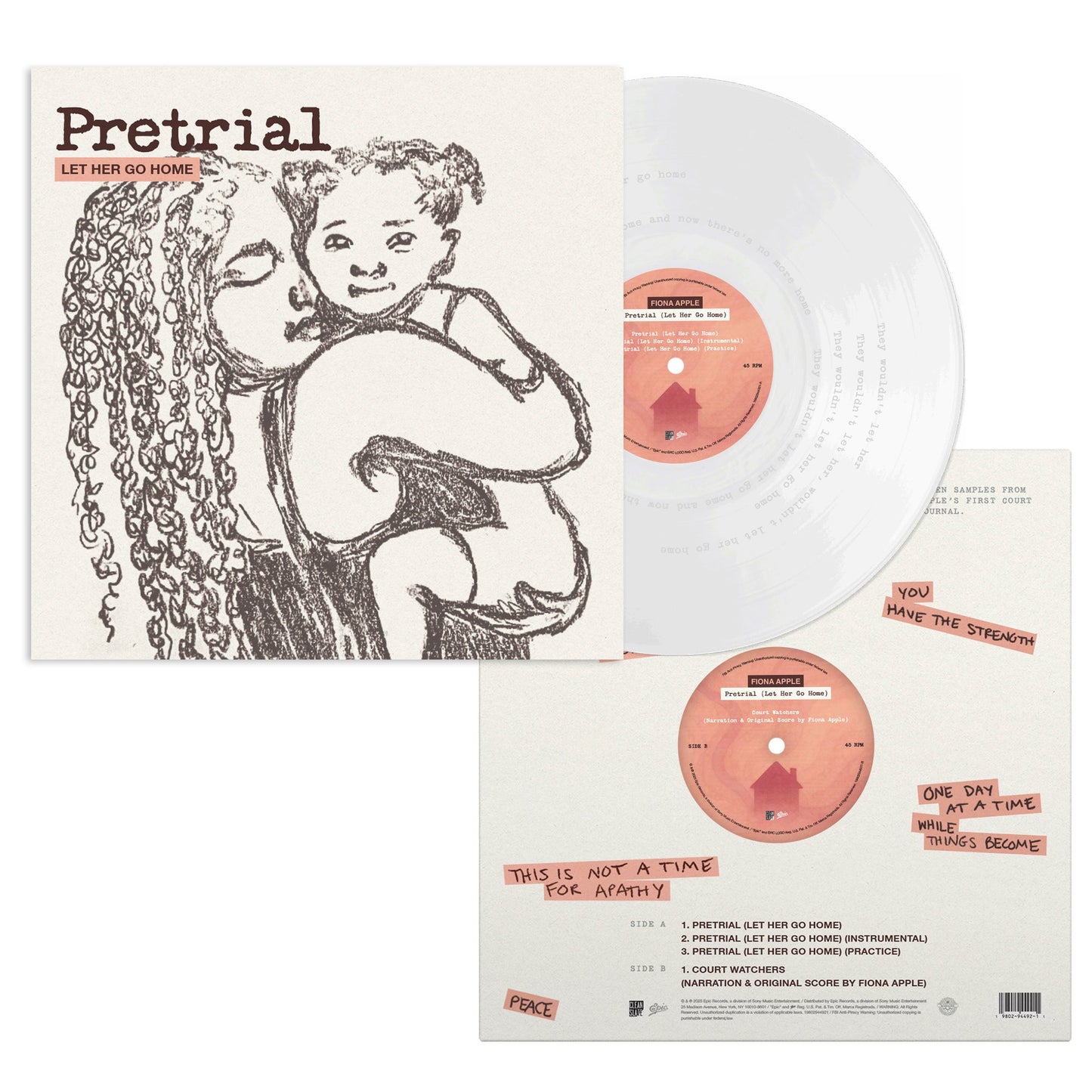 Fiona Apple- Pretrial (Let Her Go Home) (Clear Vinyl) - VINYL