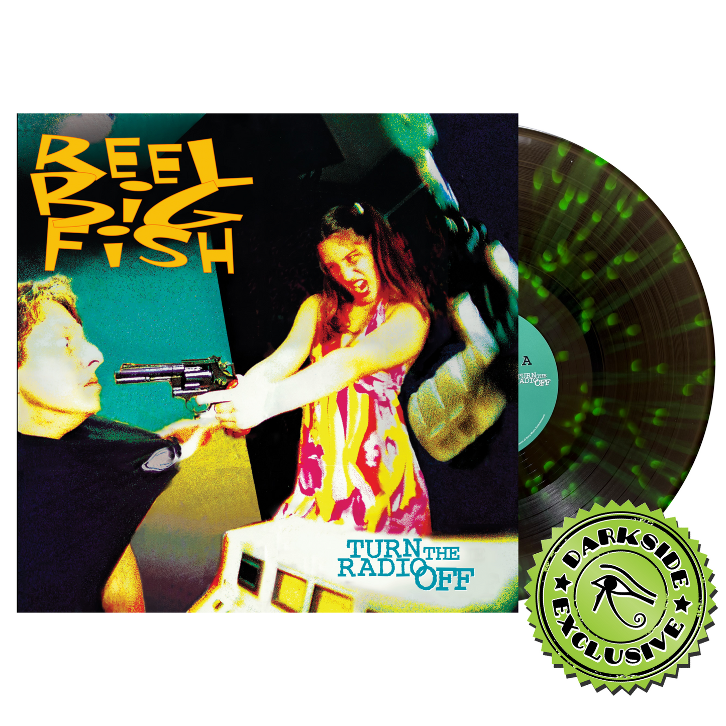 Reel Big Fish- Turn The Radio Off (Darkside Exclusive Black Ice w/ Neon Green Splatter Vinyl) - VINYL