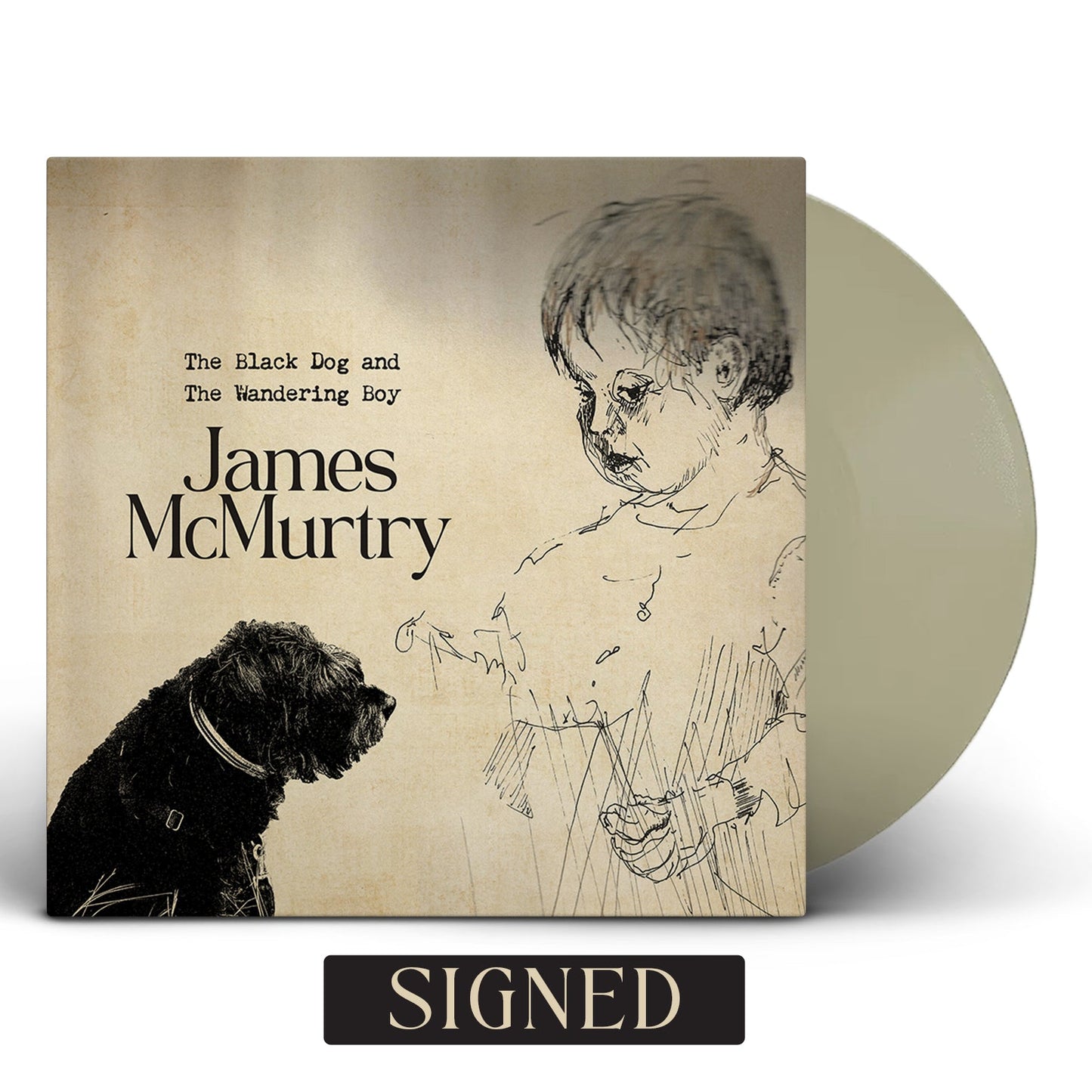 James McMurtry- The Black Dog and the Wandering Boy (Indie Exclusive Autographed Kahki Vinyl) - VINYL