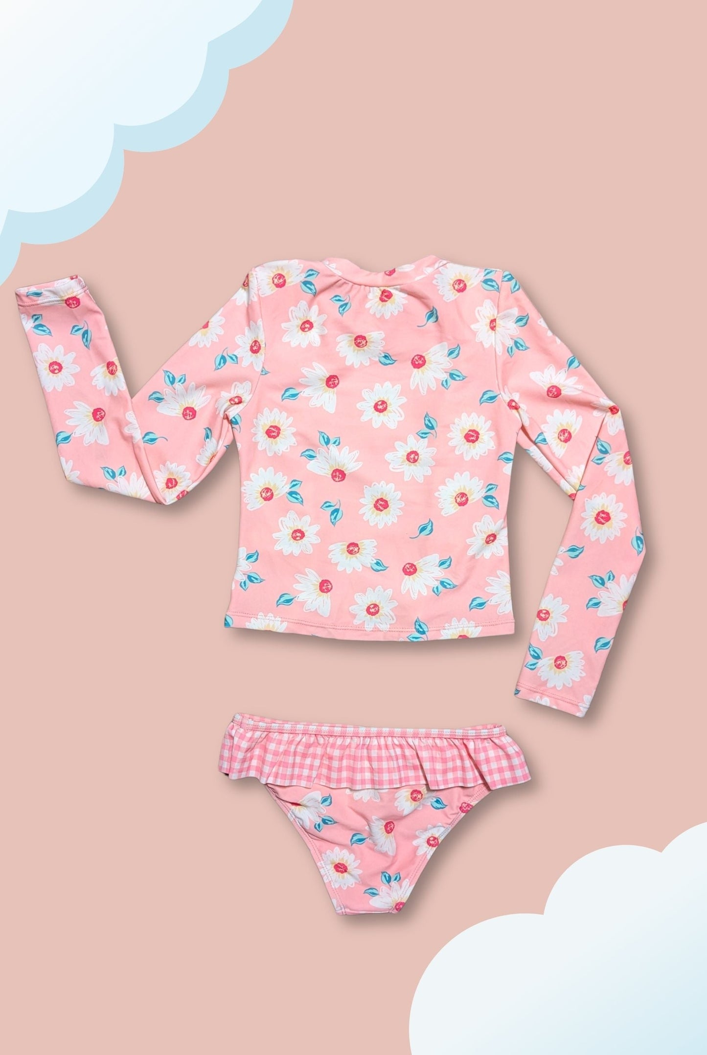 KH3027 Kids Long Sleeve Pink Ruffled