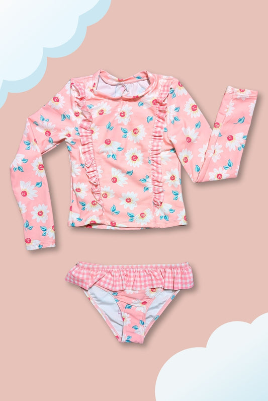 KH3027 Kids Long Sleeve Pink Ruffled