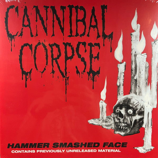 Cannibal Corpse- Hammer Smashed Face - Clear & Red Splatter Vinyl - VINYL