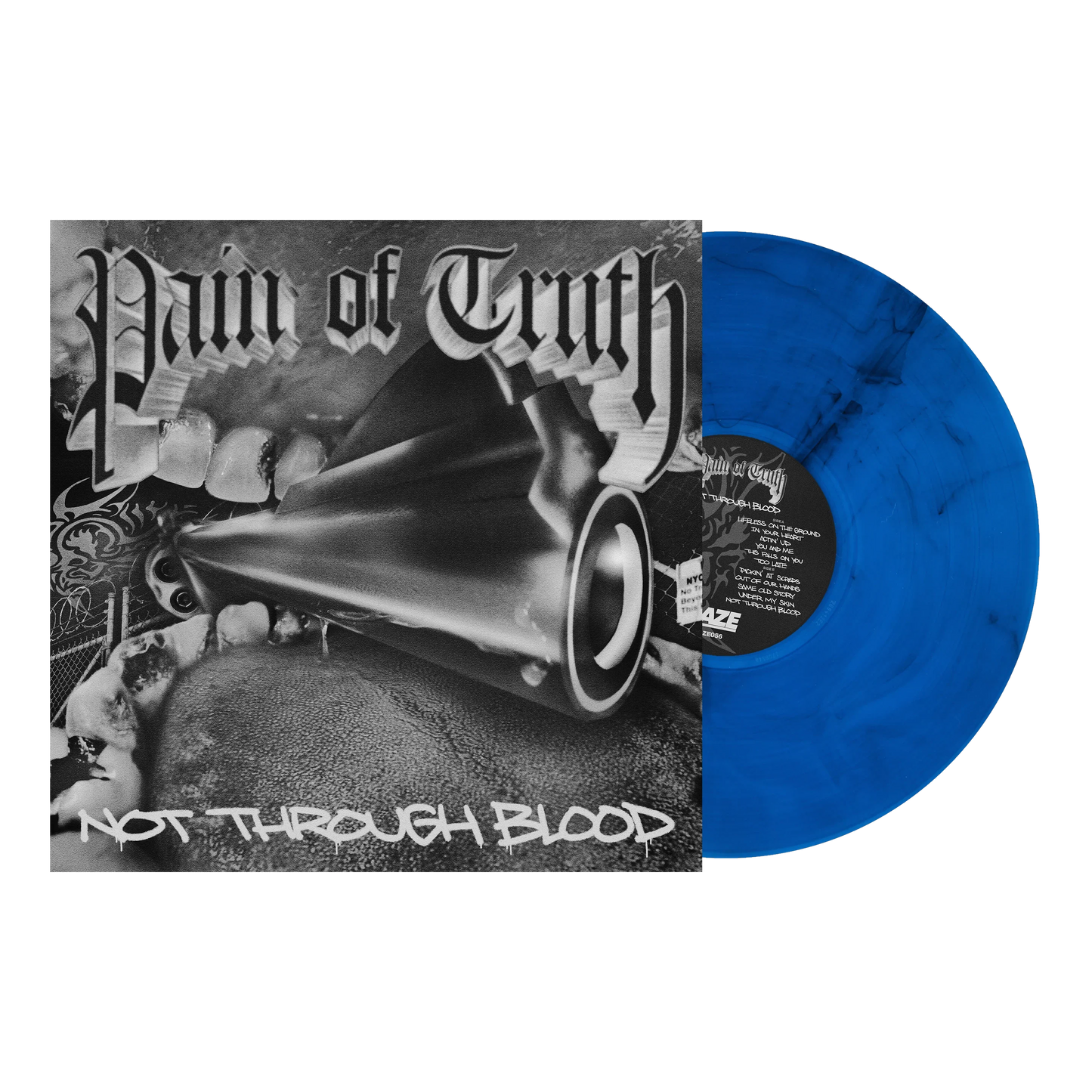Pain Of Truth- Not Through Blood (Blue Swirl) (DAZE Records) - VINYL