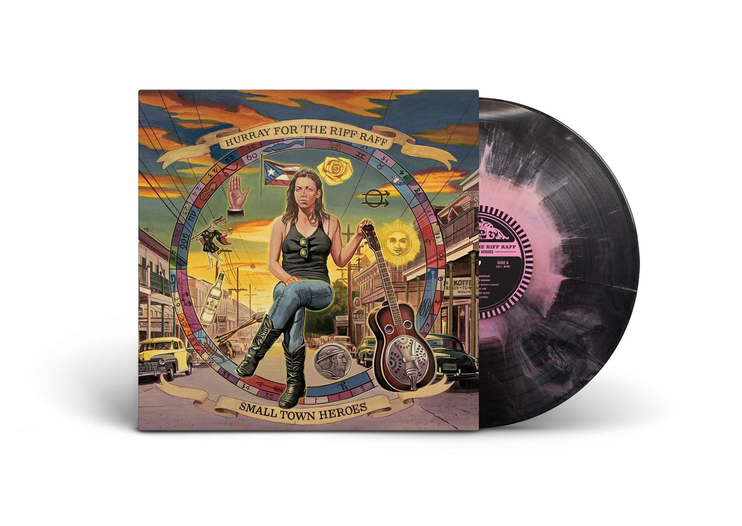 Hurray For The Riff Raff- Small Town Heroes [Pink Acid Wash Vinyl] - VINYL