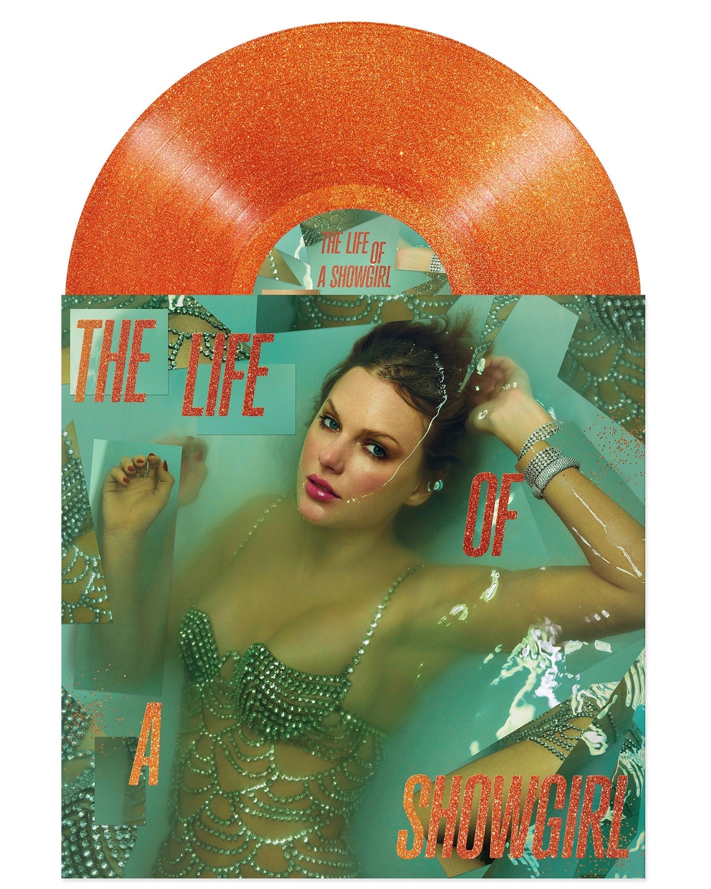 Taylor Swift- The Life of a Showgirl [Sweat and Vanilla Perfume Portofino Orange Glitter Vinyl] - VINYL