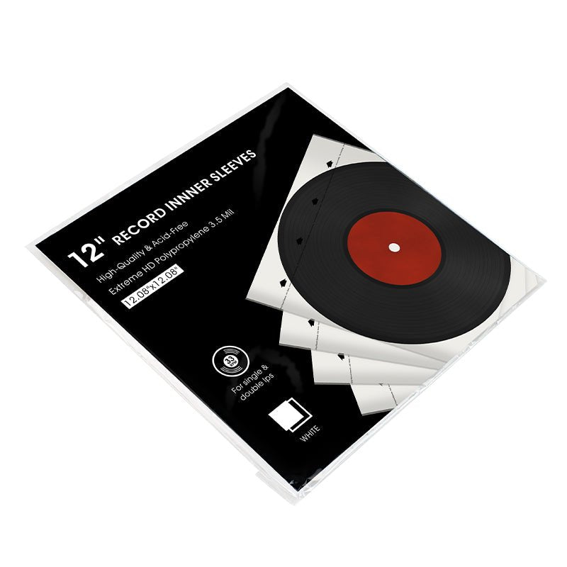 Anti-Static Vinyl Record Inner Sleeves - 50 Pack