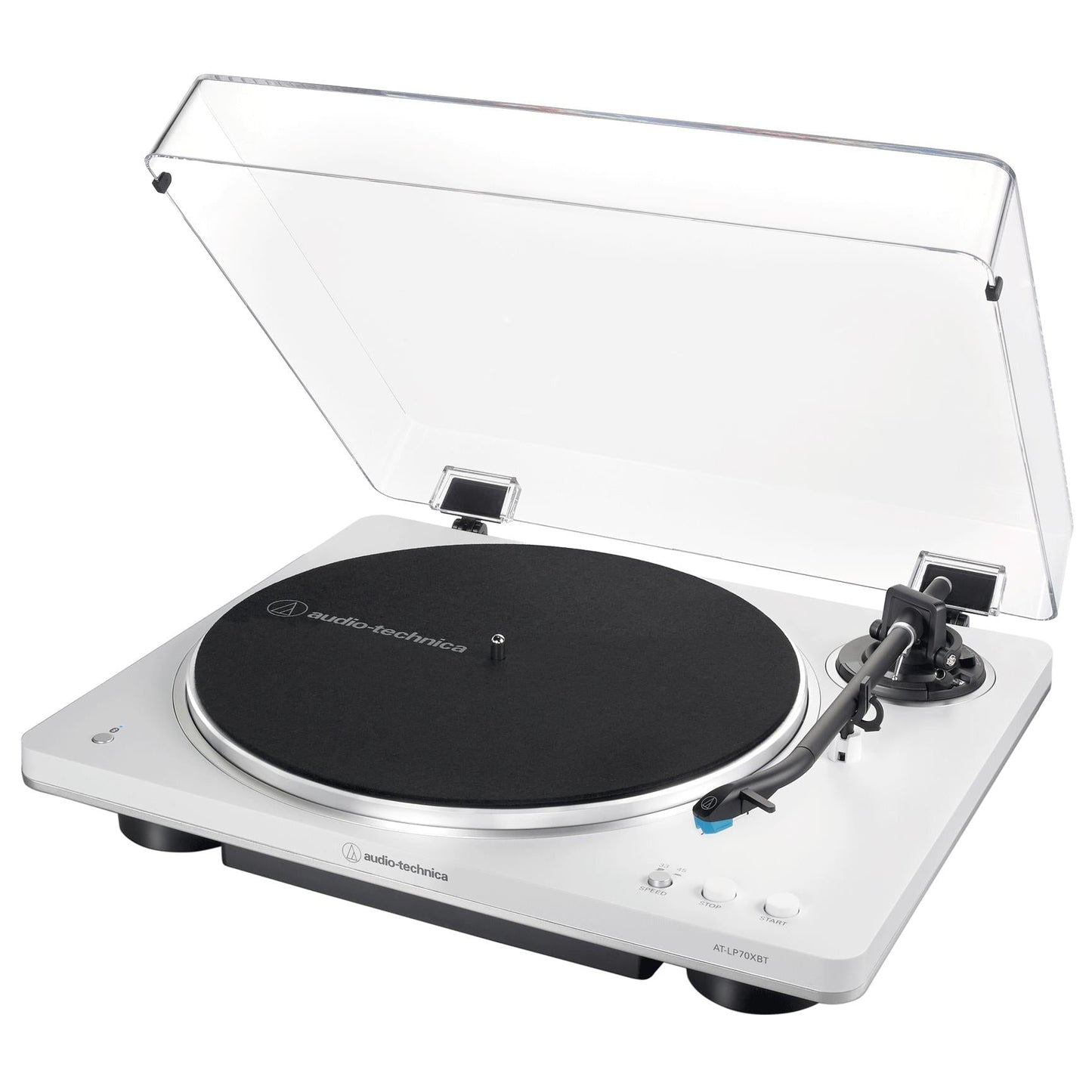 Audio-Technica LP70XBT Fully Automatic Bluetooth Turntable (White/Silver)