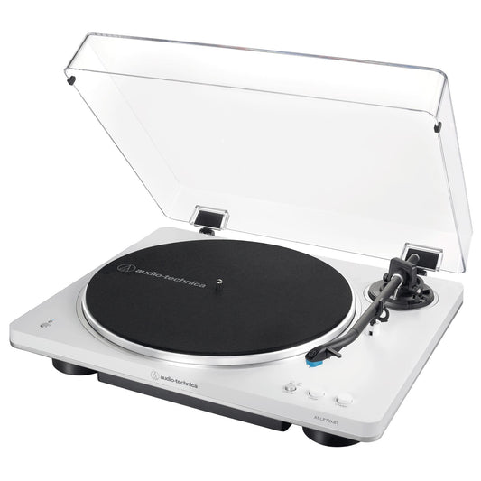 Audio-Technica LP70XBT Fully Automatic Bluetooth Turntable (White/Silver)