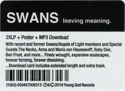 Swans- Leaving Meaning - VINYL